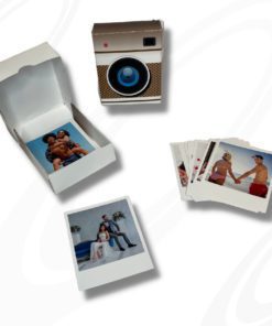 Caixa com foto Polaroid