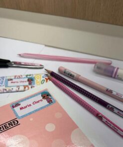 Etiquetas Adesivas Personalizadas: Uma explosão de cores e designs encantadores para personalizar o material escolar dos pequenos.